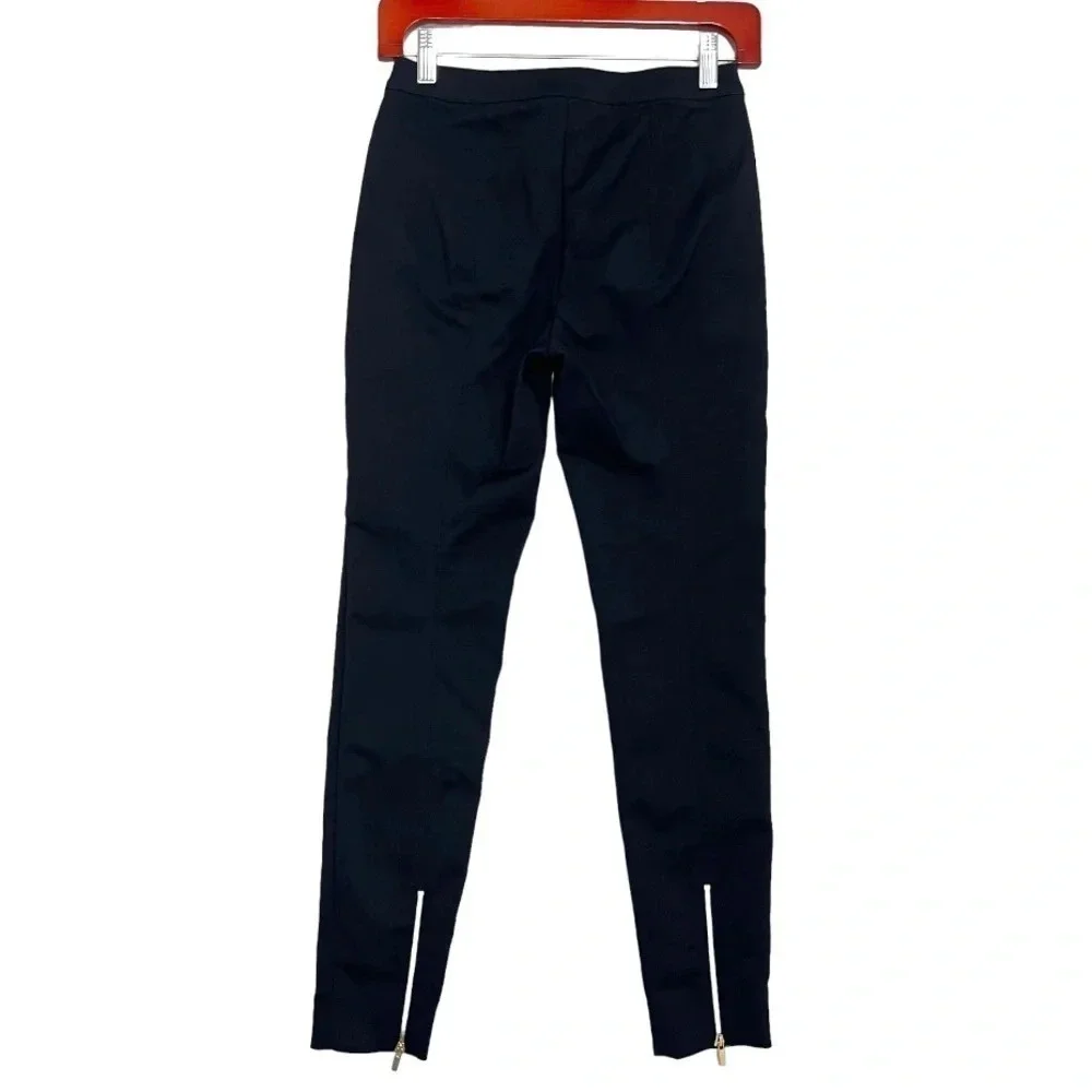 ST. JOHN COLLECTION Ankle Zip Pants Slim Fit Black High Waist Preppy Chic size 0 - Picture 4 of 11